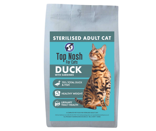Top Nosh Cat Kibble - Duck With Sardines