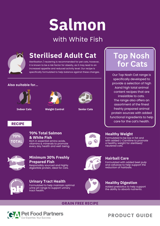 Top Nosh Cat Kibble - Salmon With White Fish