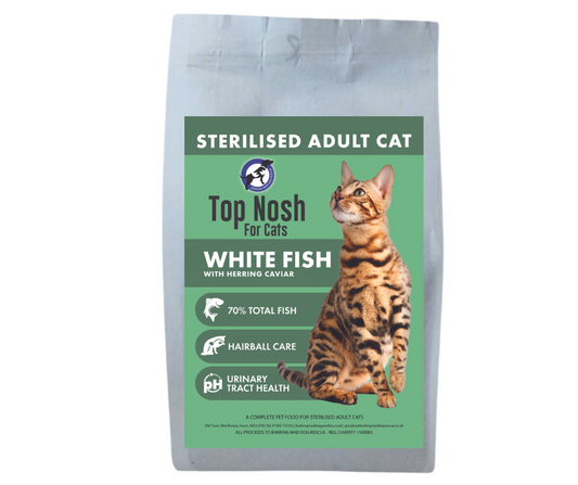 Top Nosh Cat Kibble - White Fish With Herring Caviar