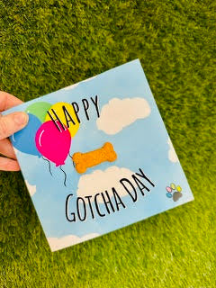 🎉 Happy Gotcha Day Treatings Card – A Celebration in a Card, with a crunch!