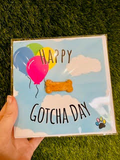 🎉 Happy Gotcha Day Treatings Card – A Celebration in a Card, with a crunch!