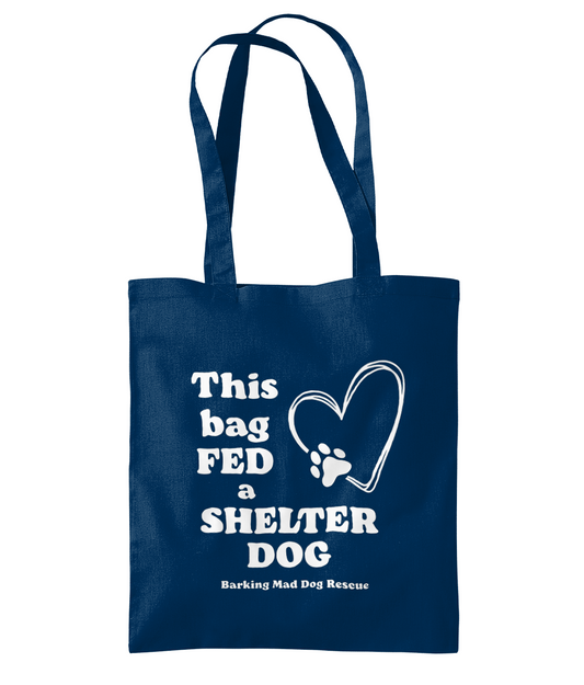 Tote - This Bag Fed a Shelter Dog, Heart.