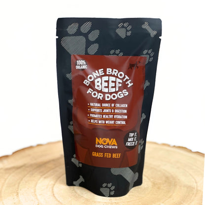 Organic Bone Broth for Dogs -beef, moose, duck and chicken. Collagen rich.