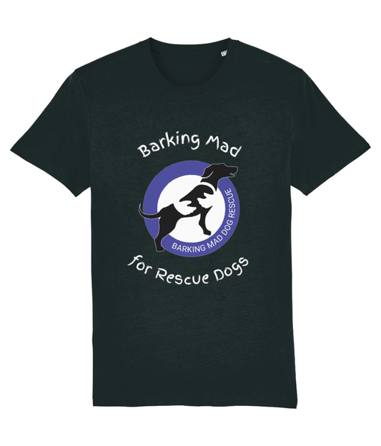 BMDR "Barking Mad for Rescue Dogs" T-Shirt - black