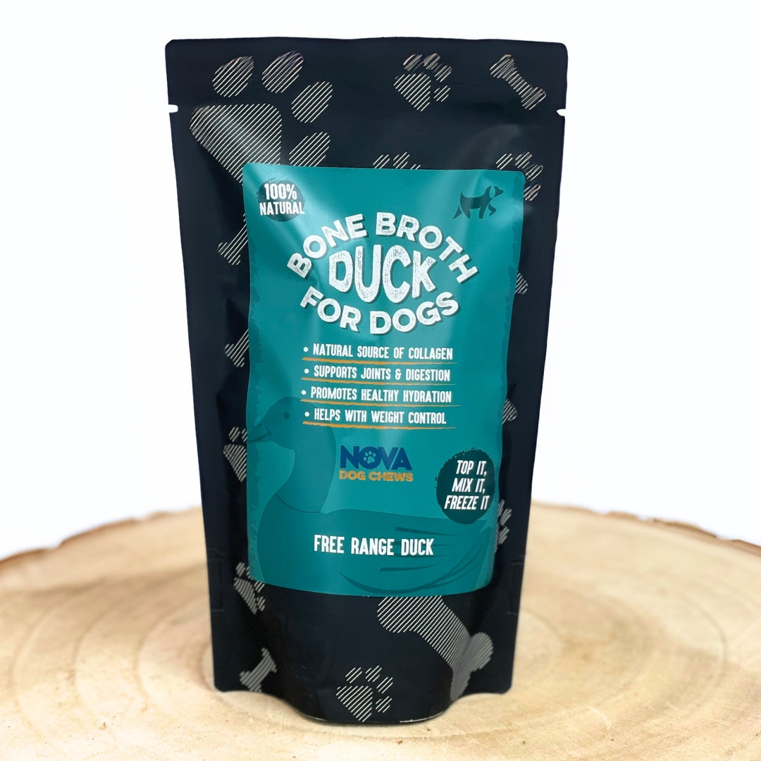 Organic Bone Broth for Dogs -beef, moose, duck and chicken. Collagen rich.